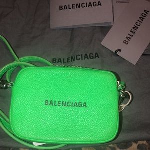 BALENCIAGA LIME GREEN COIN PURSE